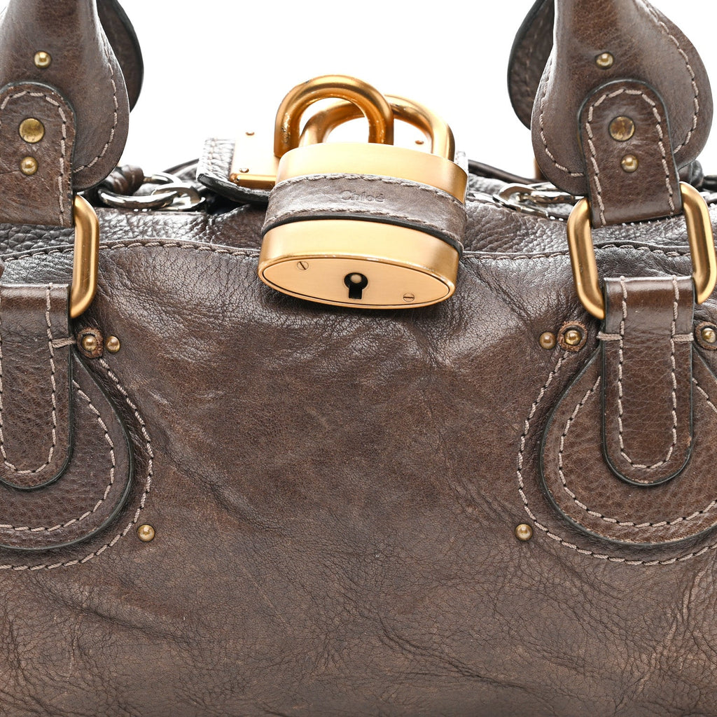 Calfskin Medium Paddington Satchel Chocolate