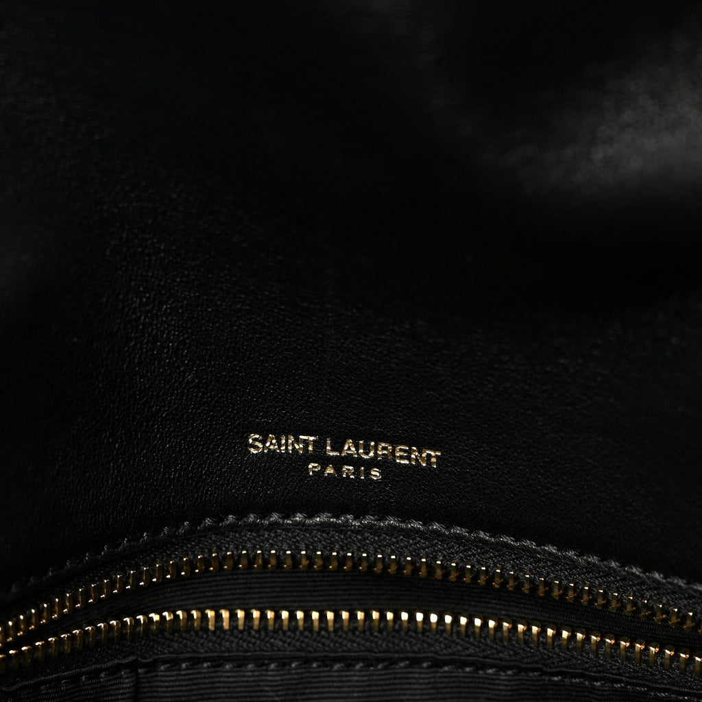 Plunged Lambskin Calypso Black