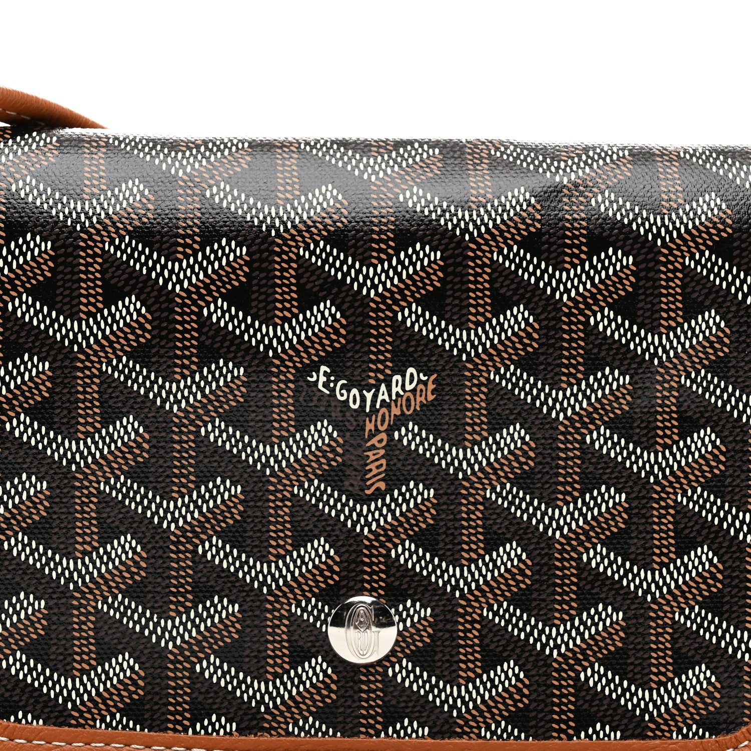 Goyardine Plumet Wallet Clutch Black Gold
