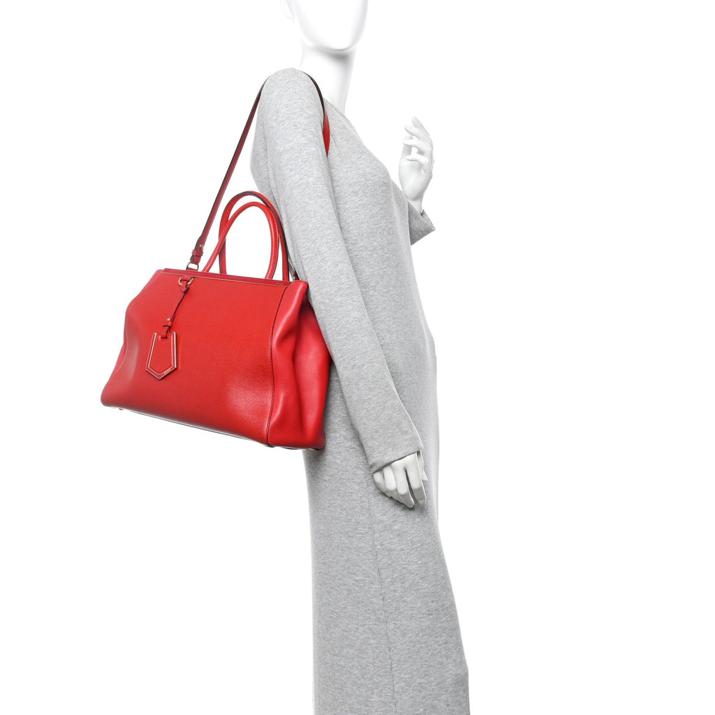 Vitello Elite Flamingo Regular 2Jours Tote Rosso Fiamma