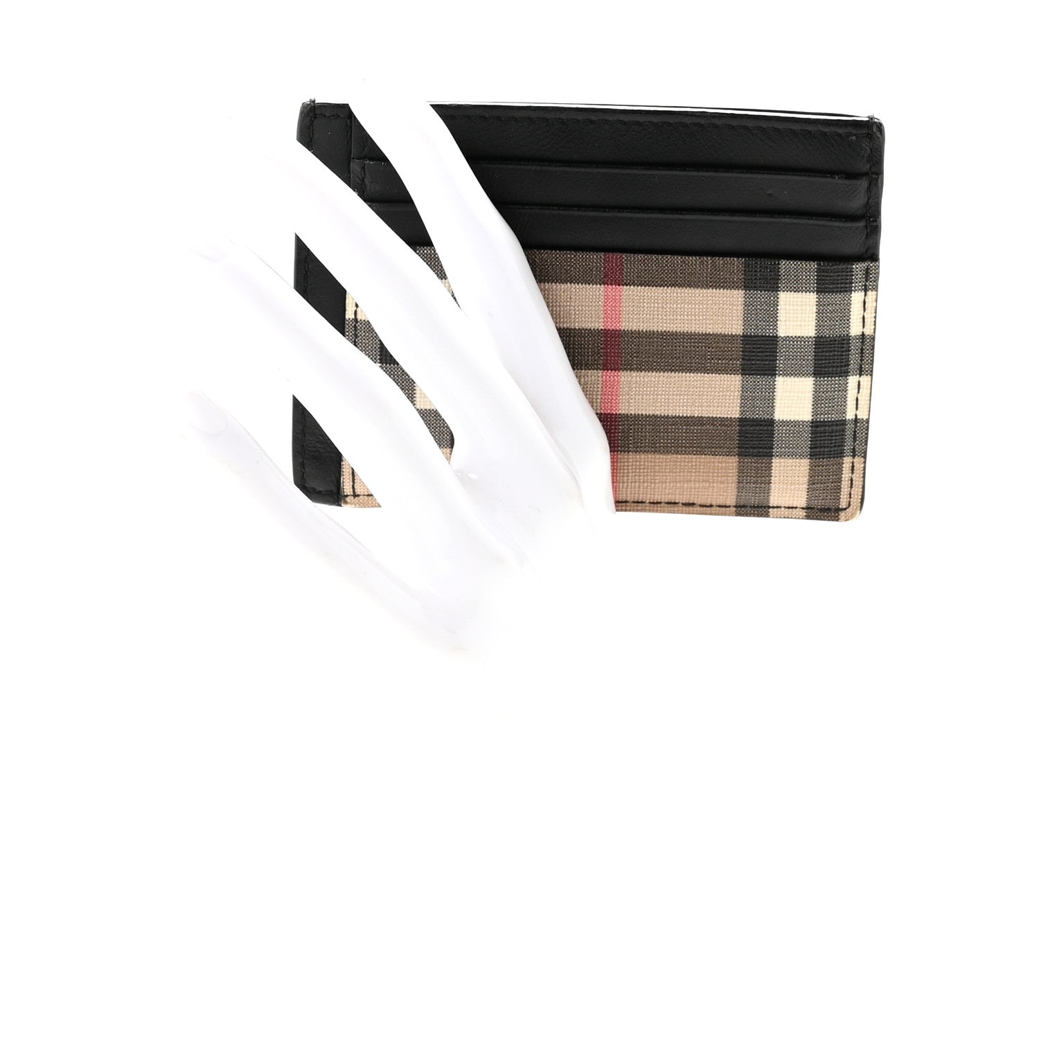 Vintage Check Money Clip  Case Archive Beige Black