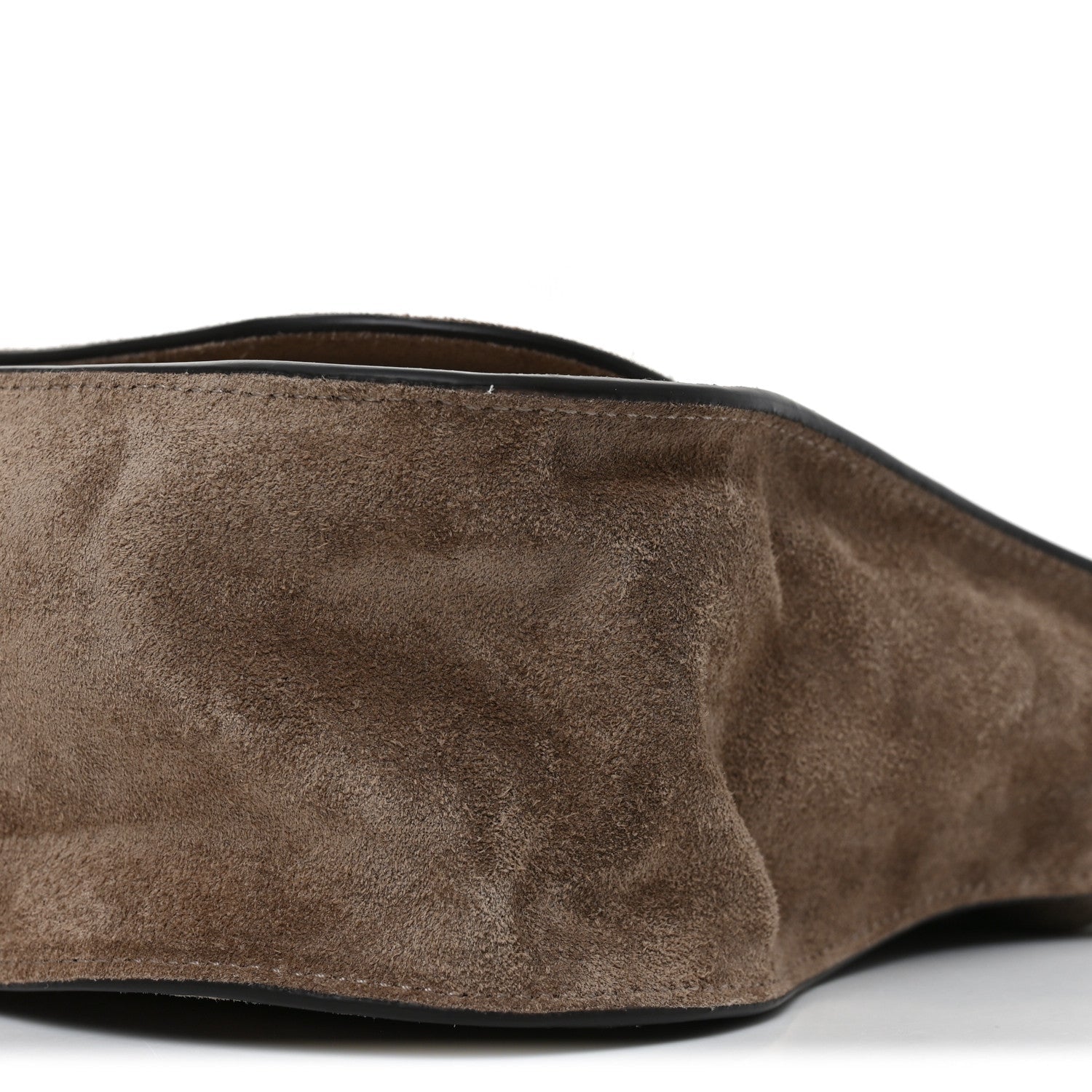 Suede Calfskin Small Marcie Shoulder Bag Boyish Brown