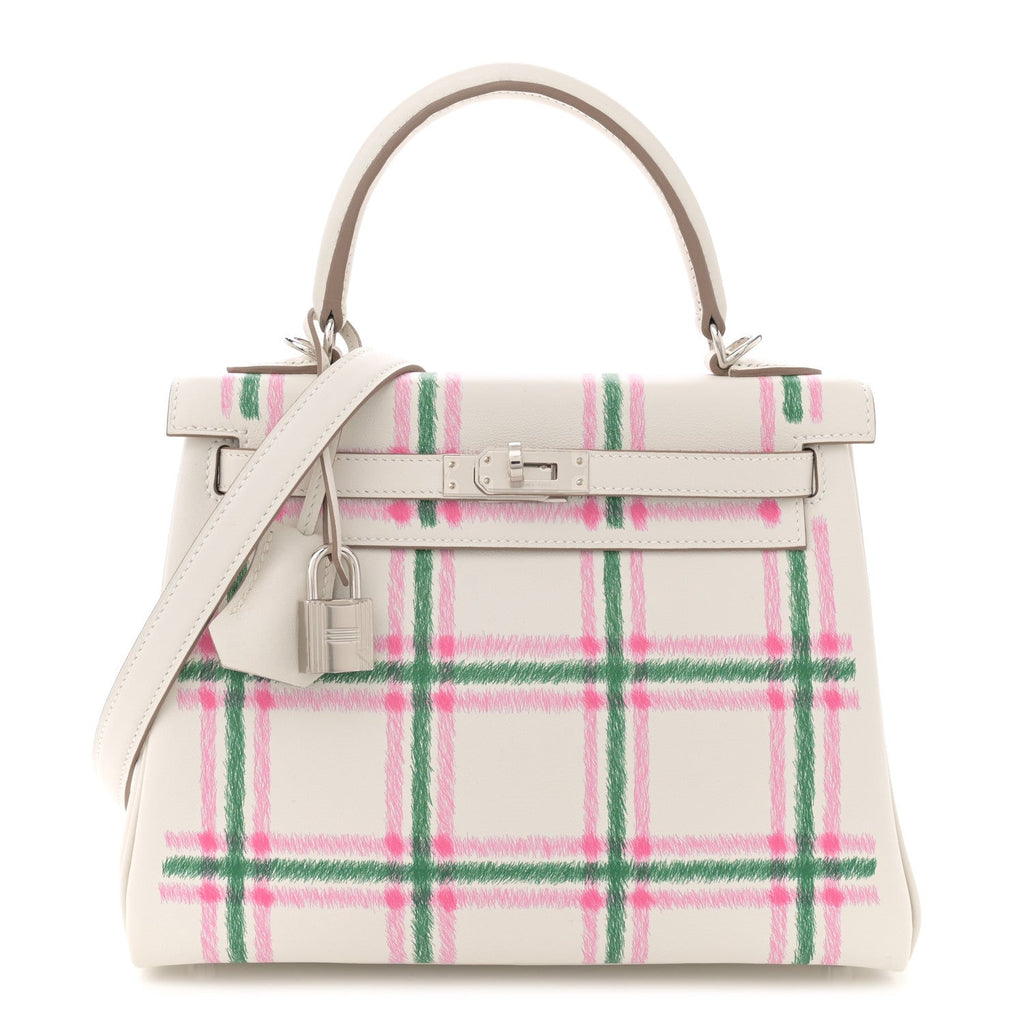 Swift Tartan Kelly Retourne 25 Gris Pale Rose Bubblegum Vert Moyen