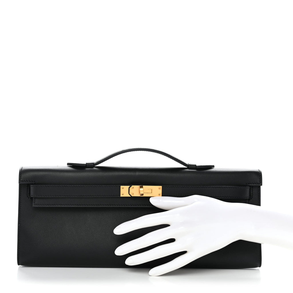 Swift Kelly Cut Clutch Pochette Black