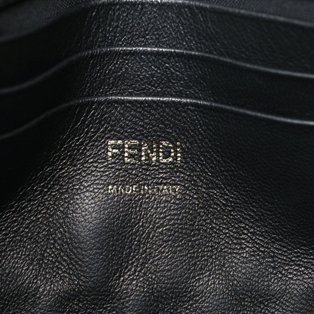 Nappa FF 1974 Embossed Mini Baguette Black