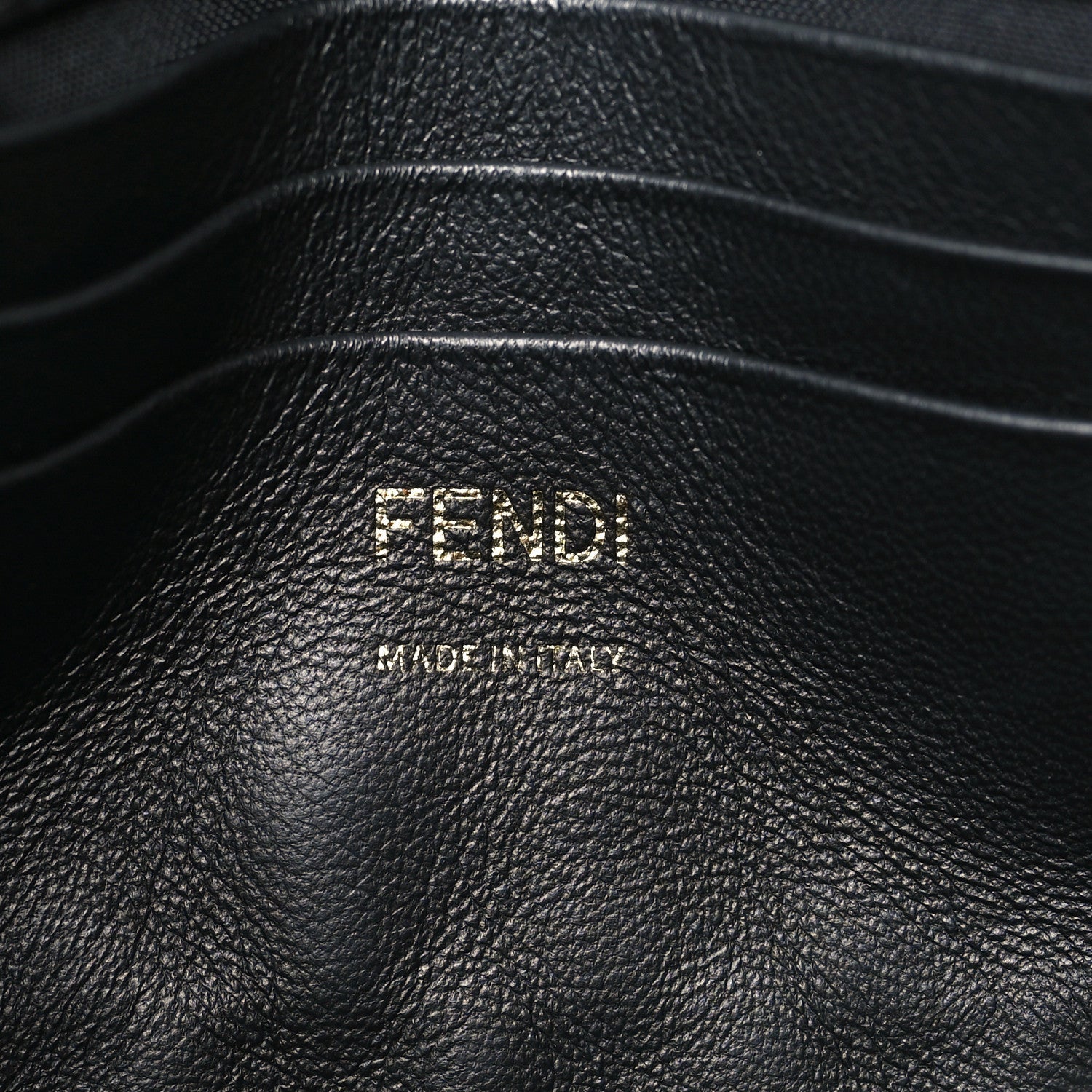 Nappa FF 1974 Embossed Mini Baguette Black