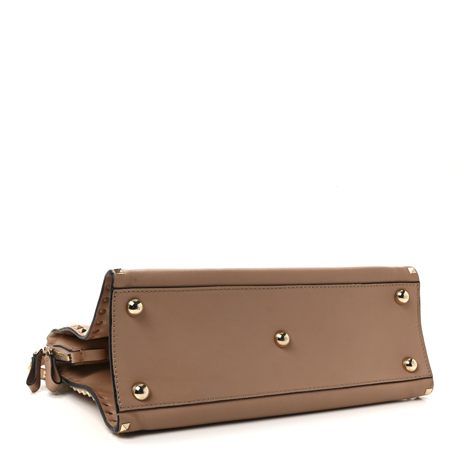 Vitello Rockstud Dome Shopper Soft Noisette