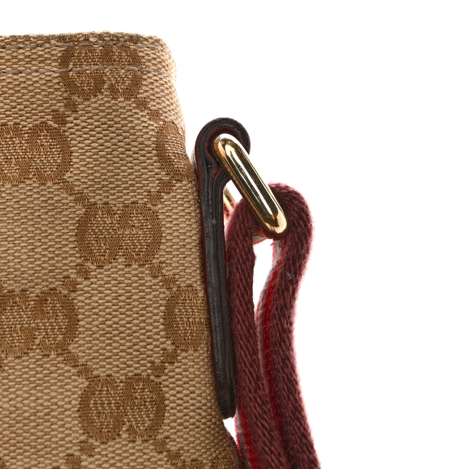 Monogram Web Small Flat Messenger Crossbody Pink Gold