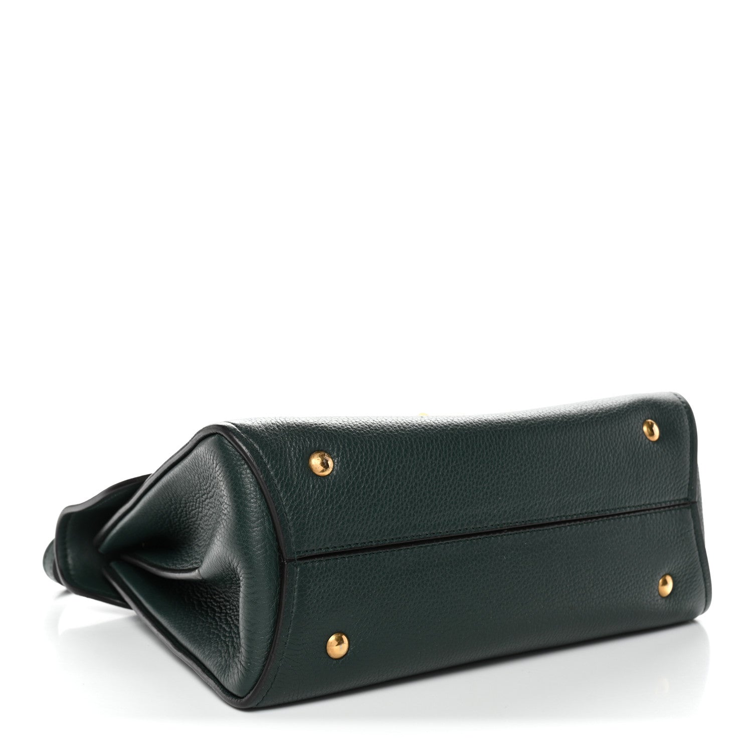 Calfskin Small Margot Top Handle Satchel Verde Olivo