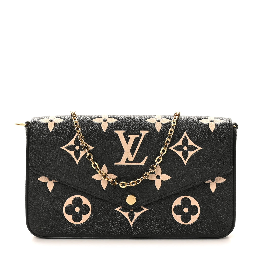 Empreinte Monogram Giant Felicie Pochette Black Beige