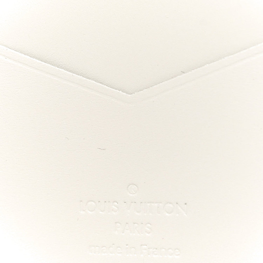 Calfskin Monogram Shadow Pocket Organizer NM White Navy