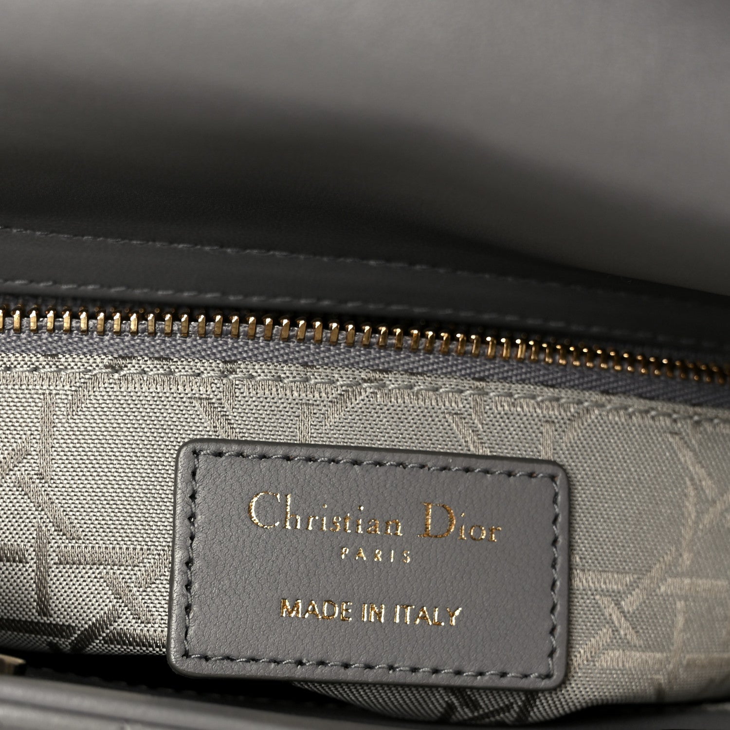 Lambskin Cannage Small Lucky Badges My Lady Dior Grey