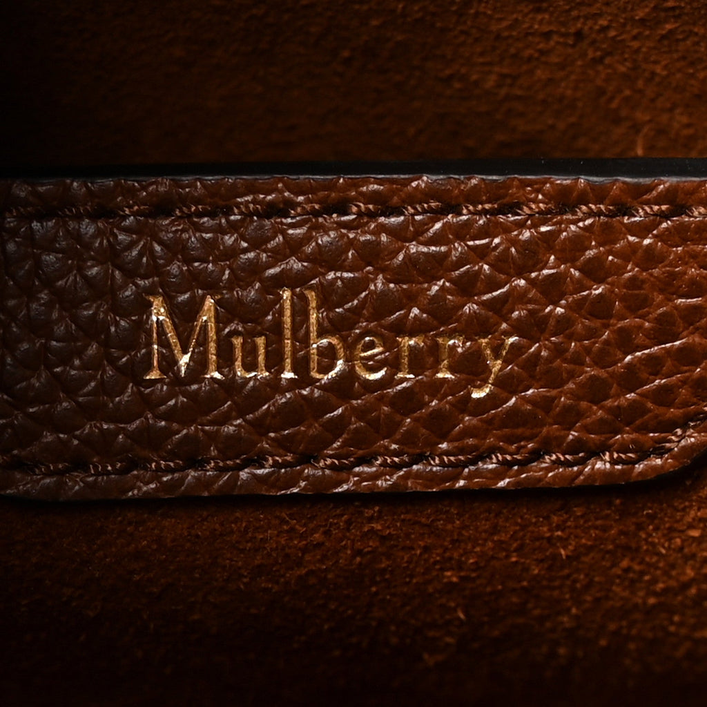 Grain Vegetable Tanned Calfskin Small Zipped Bayswater Oak