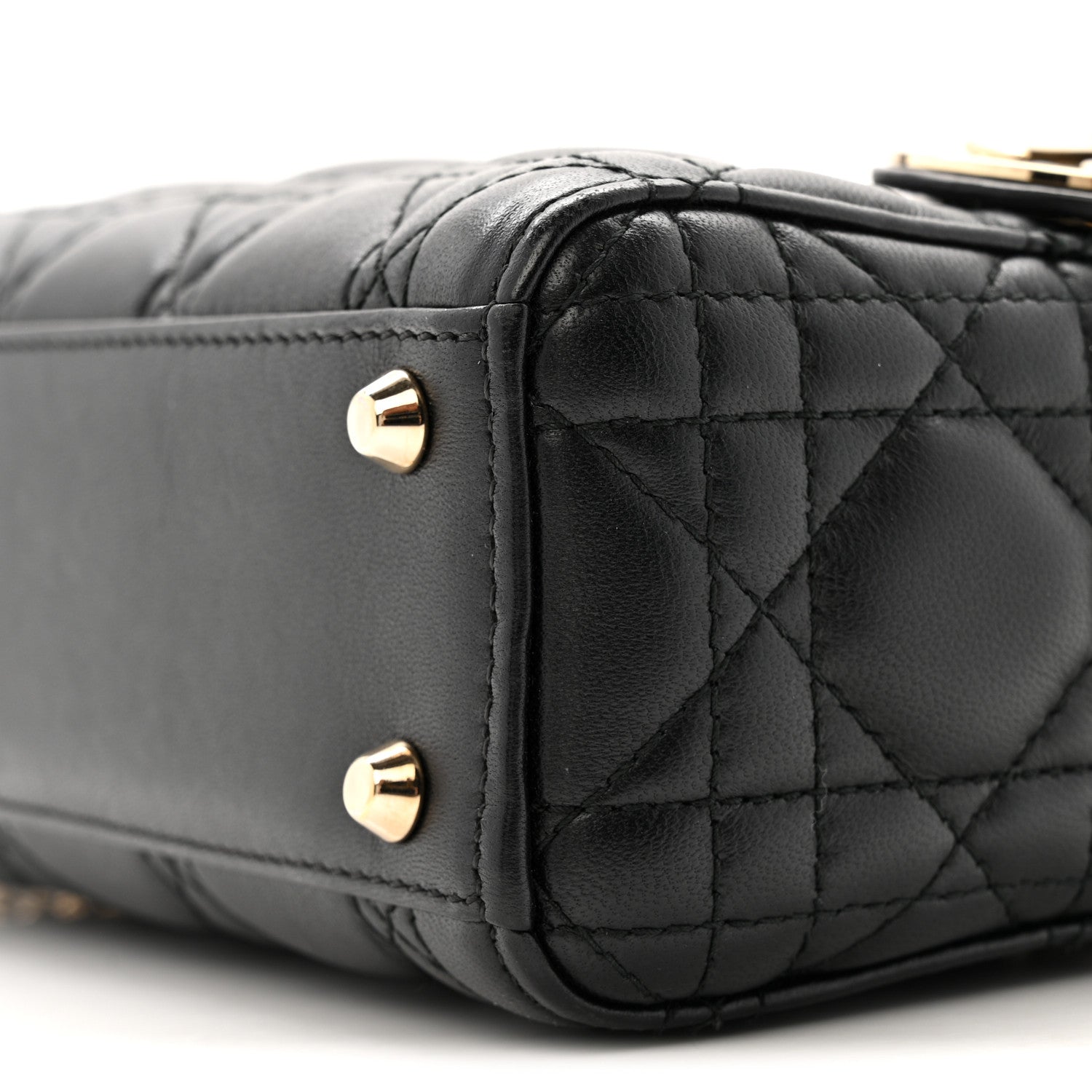Lambskin Cannage Mini Lady Dior Black