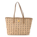 Visetos Medium Top Zip Shopper Tote Beige