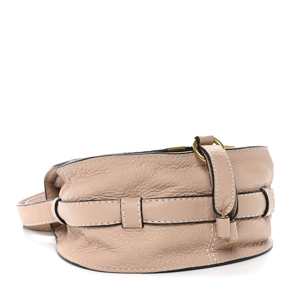 Grained Calfskin Small Marcie Saddle Bag Blossom Pink