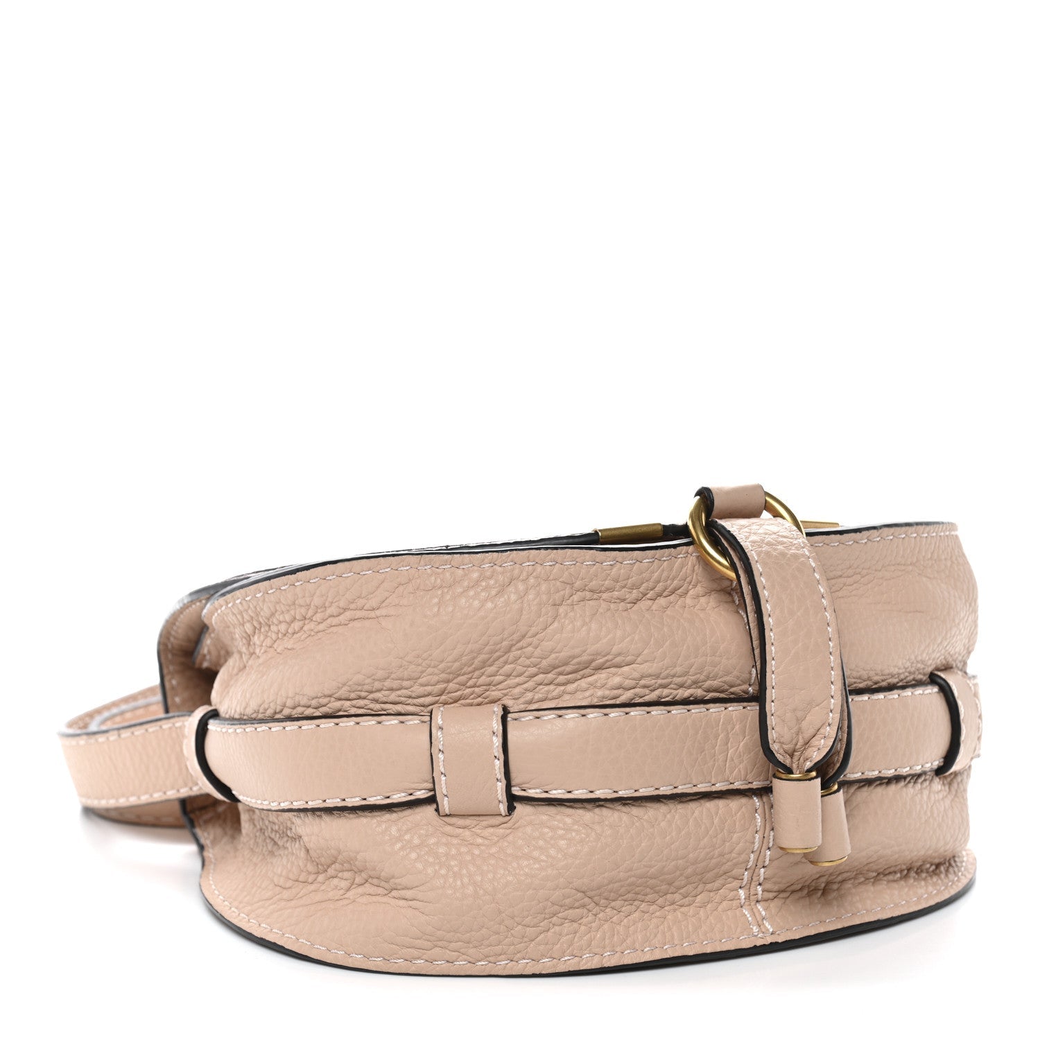 Grained Calfskin Small Marcie Saddle Bag Blossom Pink