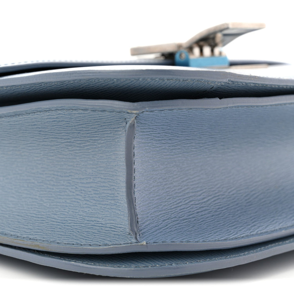 Liege Calfskin Medium Classic Box Flap Bag Slate Blue