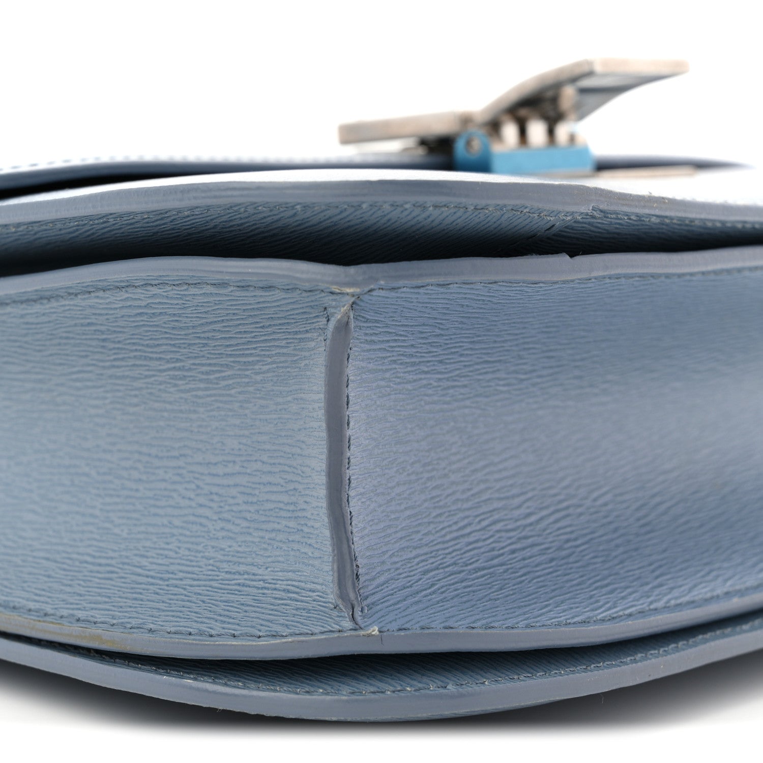 Liege Calfskin Medium Classic Box Flap Bag Slate Blue