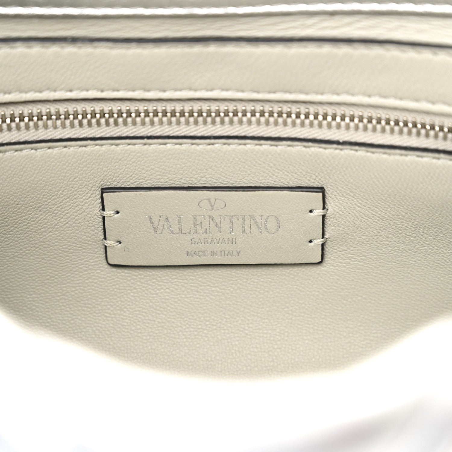 Nappa Medium Roman Stud Shoulder Bag Silver