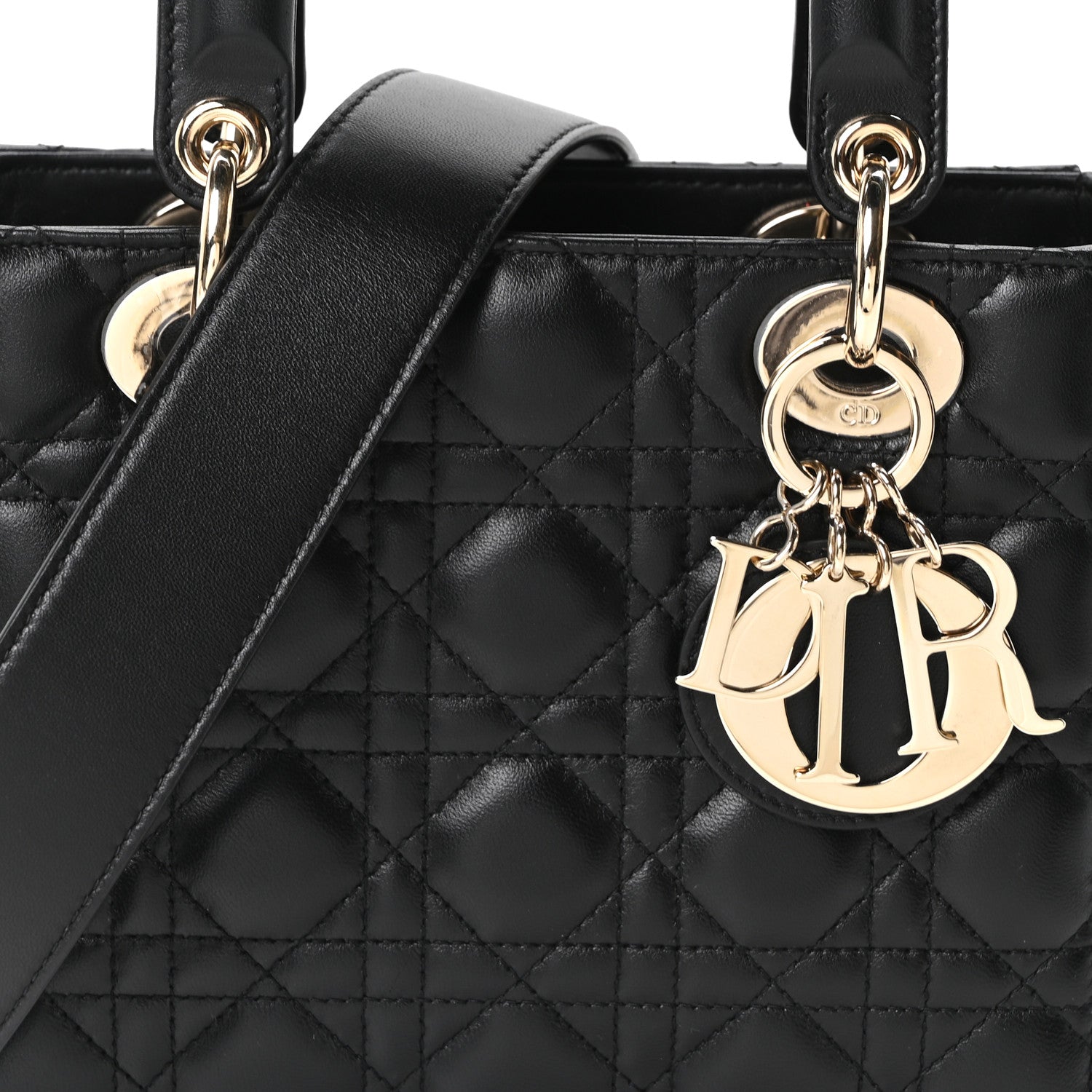Lambskin Cannage Small My ABCDior Lady Dior Black