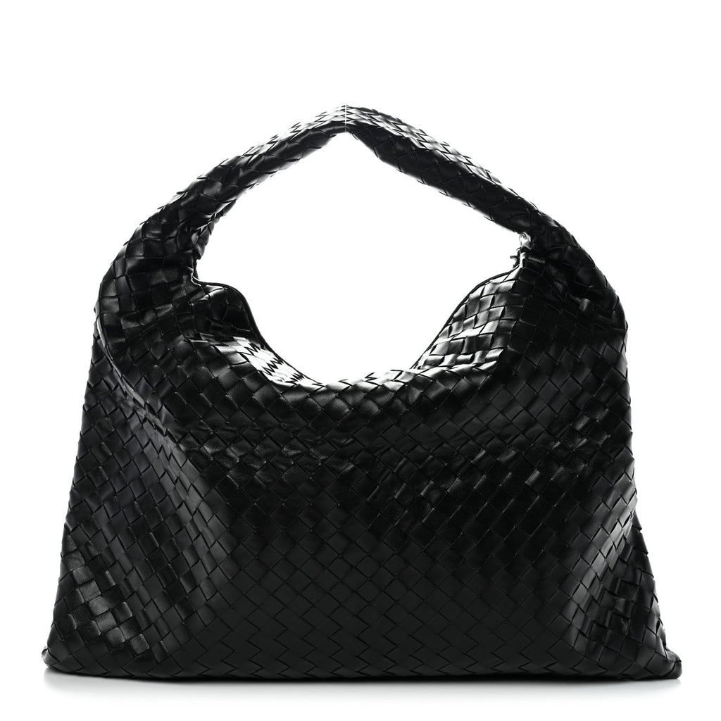 Calfskin Intrecciato Large Hop Black