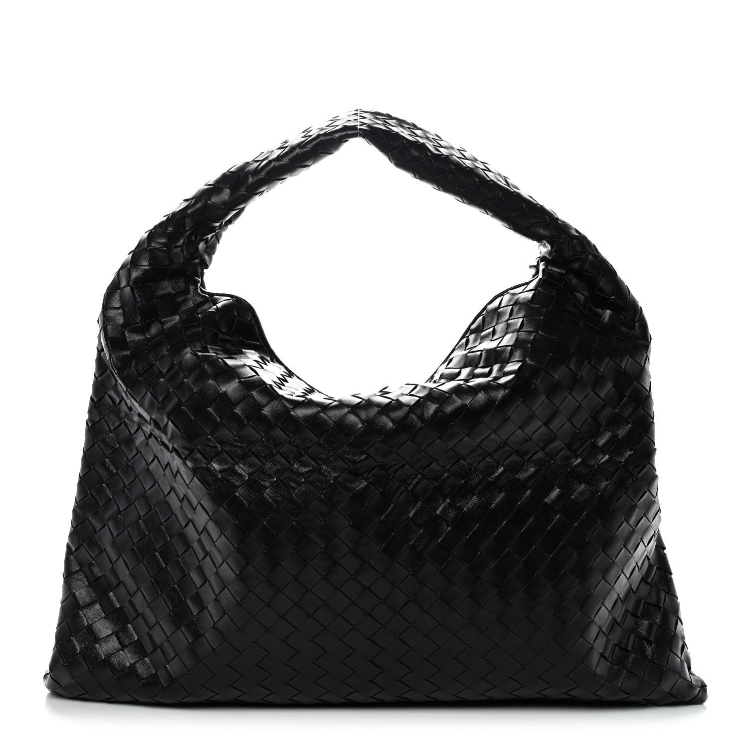 Calfskin Intrecciato Large Hop Black