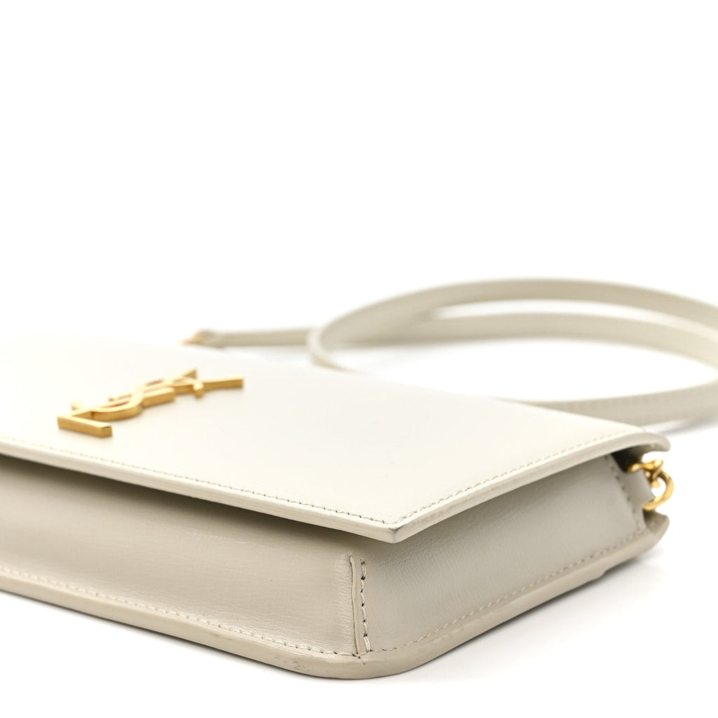 Smooth Calfskin Monogram Phone Holder Crossbody Crema Soft