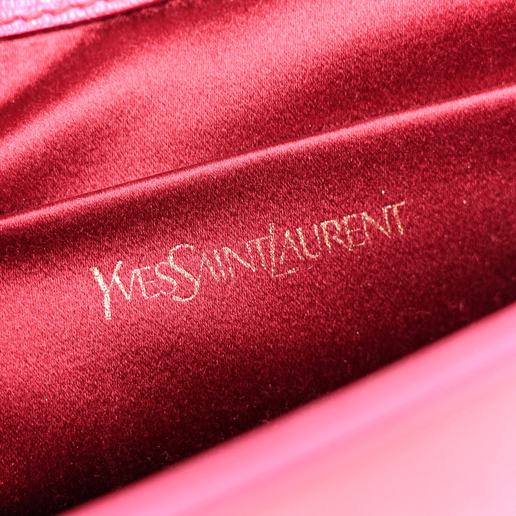 Calfskin Classic Y Ligne Clutch Fuchsia