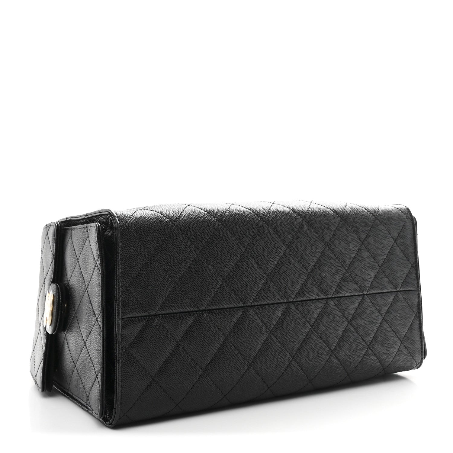 Caviar Quilted Medium Chanel 25 Handbag Black