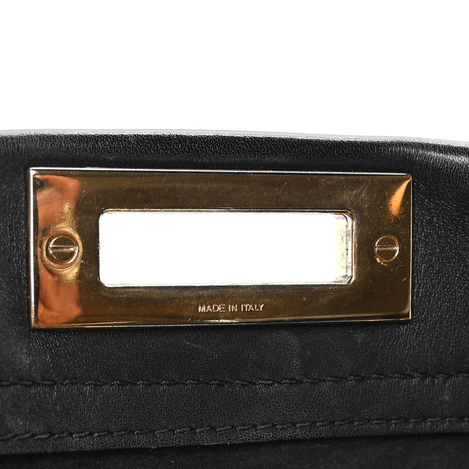 Vitello Seta Lace Up Medium Peekaboo Iconic Satchel Black
