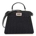 Vitello King Shiny Nappa Intreccio Petite Peekaboo I SEE U Satchel Midnight