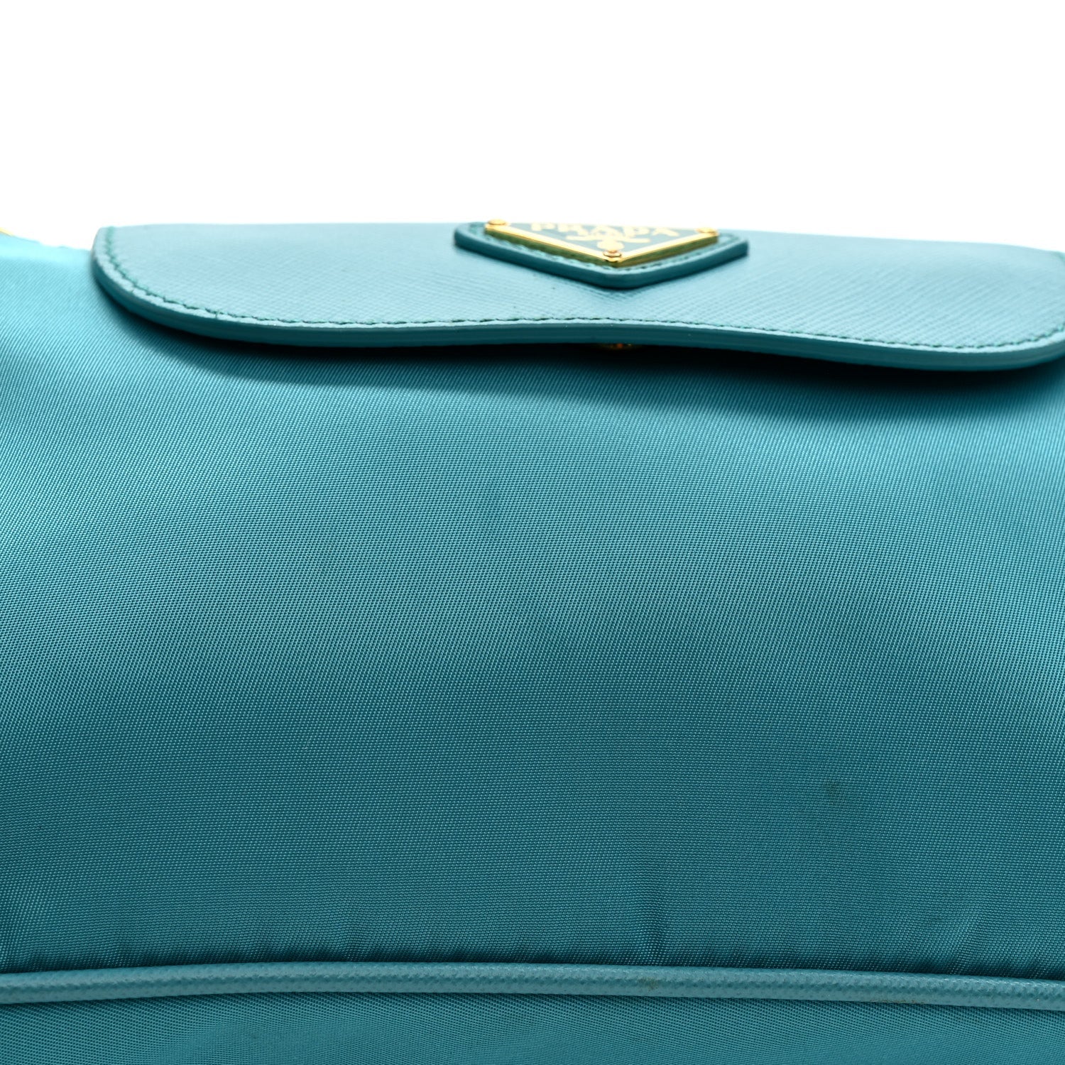 Tessuto Nylon Saffiano Crossbody Bag Turchese