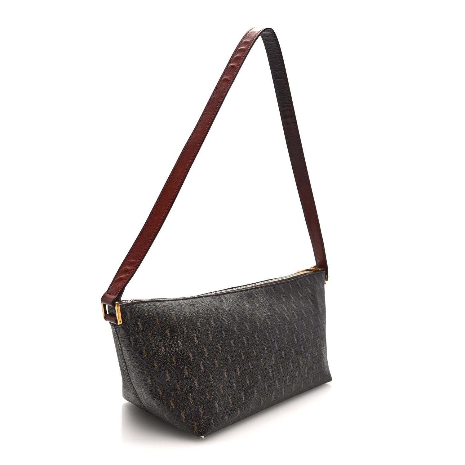 Canvas Smooth Calfskin Le Monogramme Crossbody Bag Chestnut