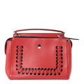 Vitello Baltico Dolce Shiny Nappa Lace Up DotCom Satchel Red