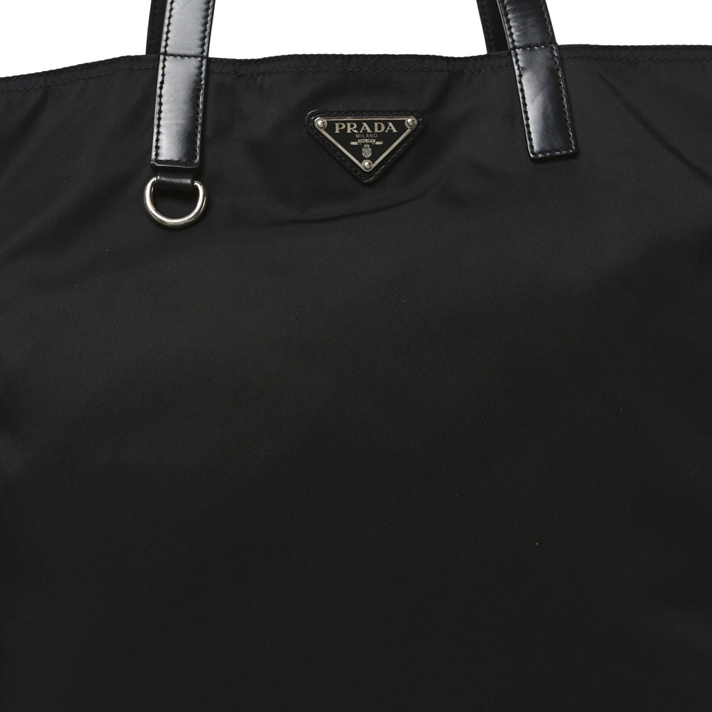 Tessuto Nylon Shopping Tote Black