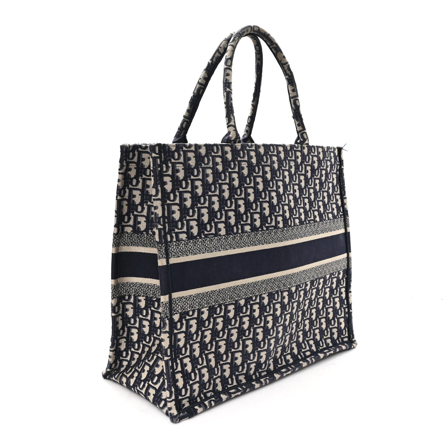 Oblique Large Book Tote Blue Multicolor