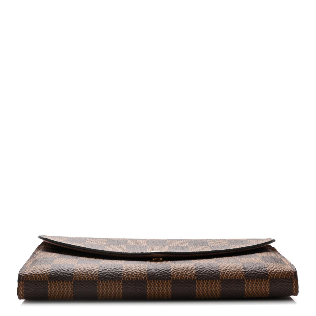 Damier Ebene Sarah Wallet NM Rose Ballerine