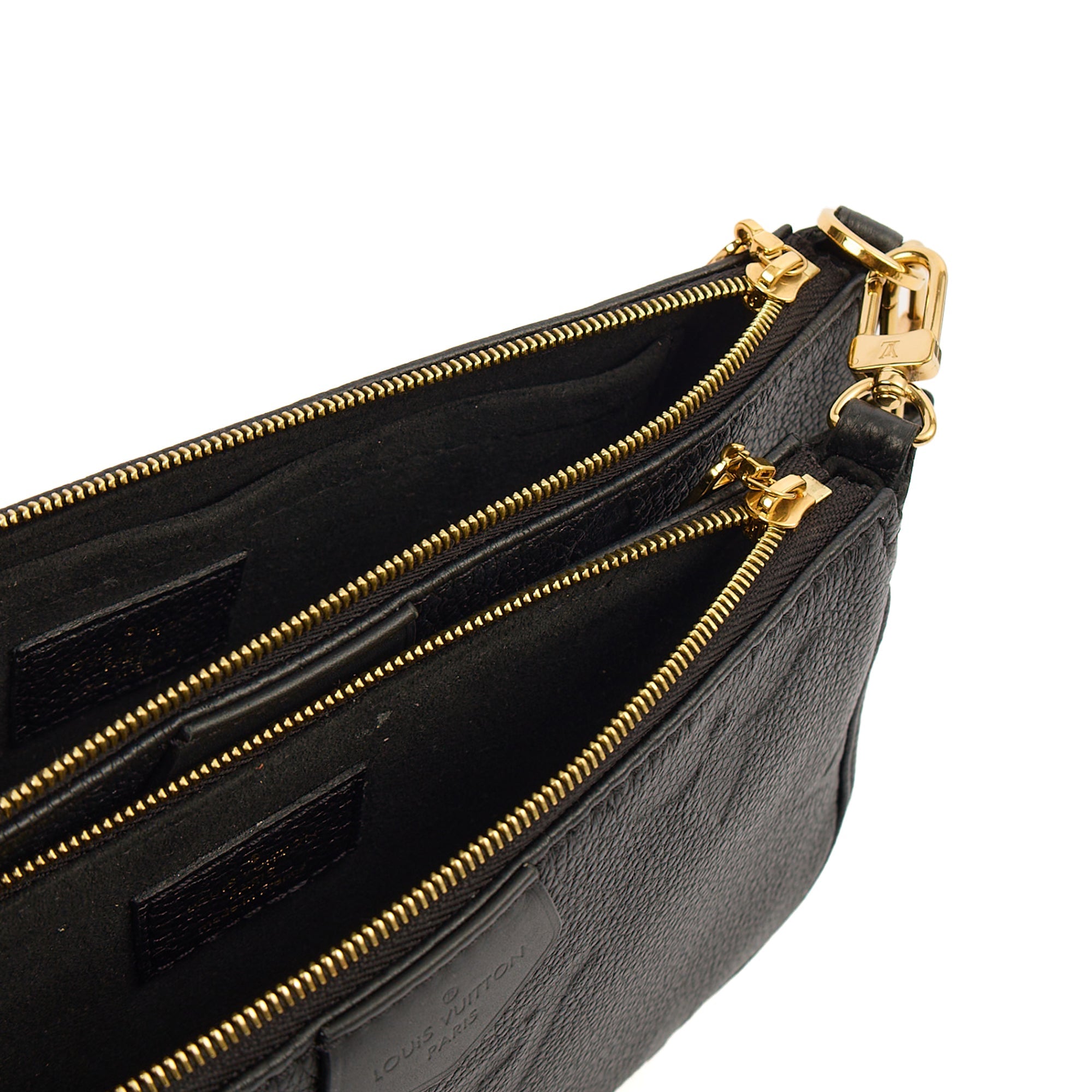 Louis Vuitton Cross Body Multi Pochette Accessoires in Black, Empreinte Leather