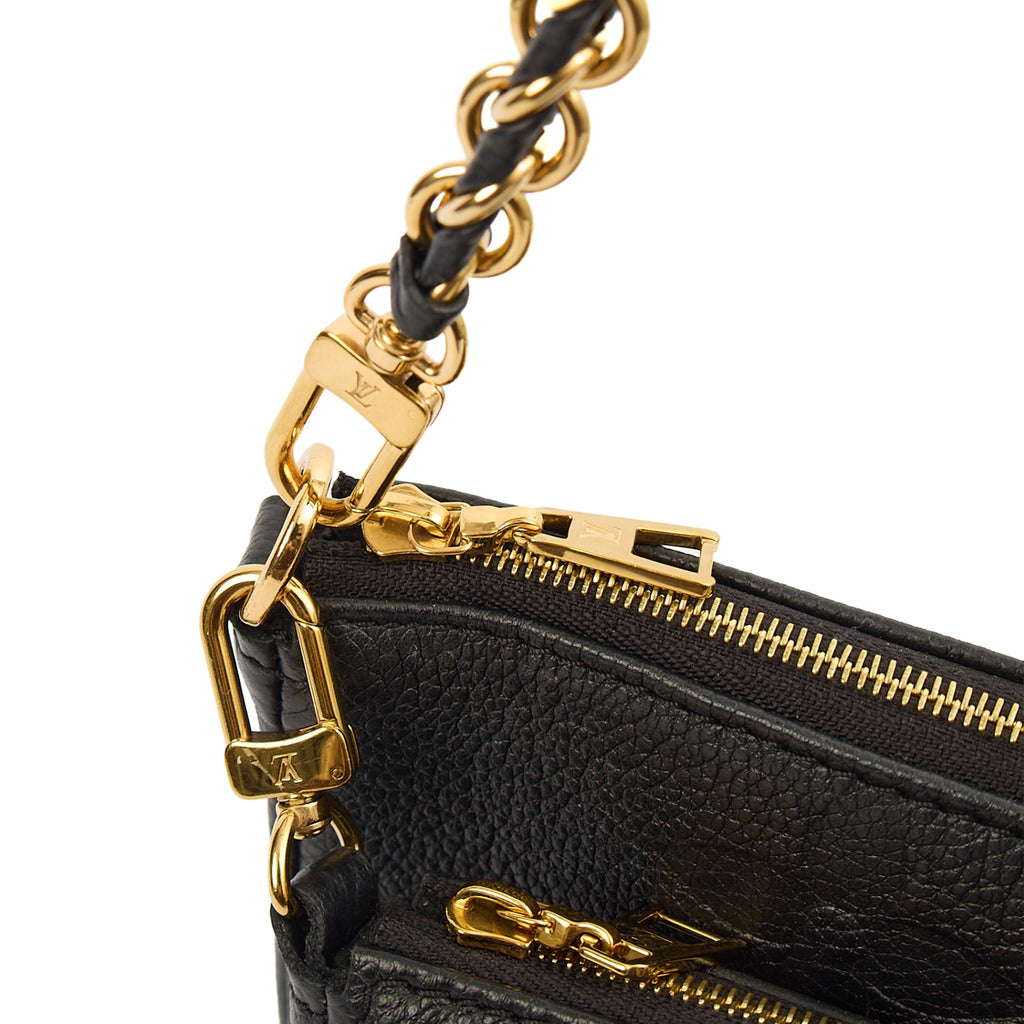 Louis Vuitton Cross Body Multi Pochette Accessoires in Black, Empreinte Leather