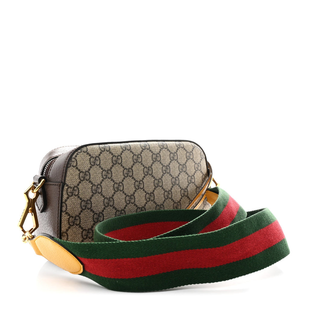 GG Supreme Monogram Web Neo Vintage Shoulder Bag Beige New Acero Crop