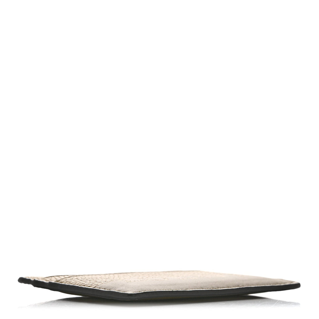 Grained Calfskin Signature Plain  Holder
