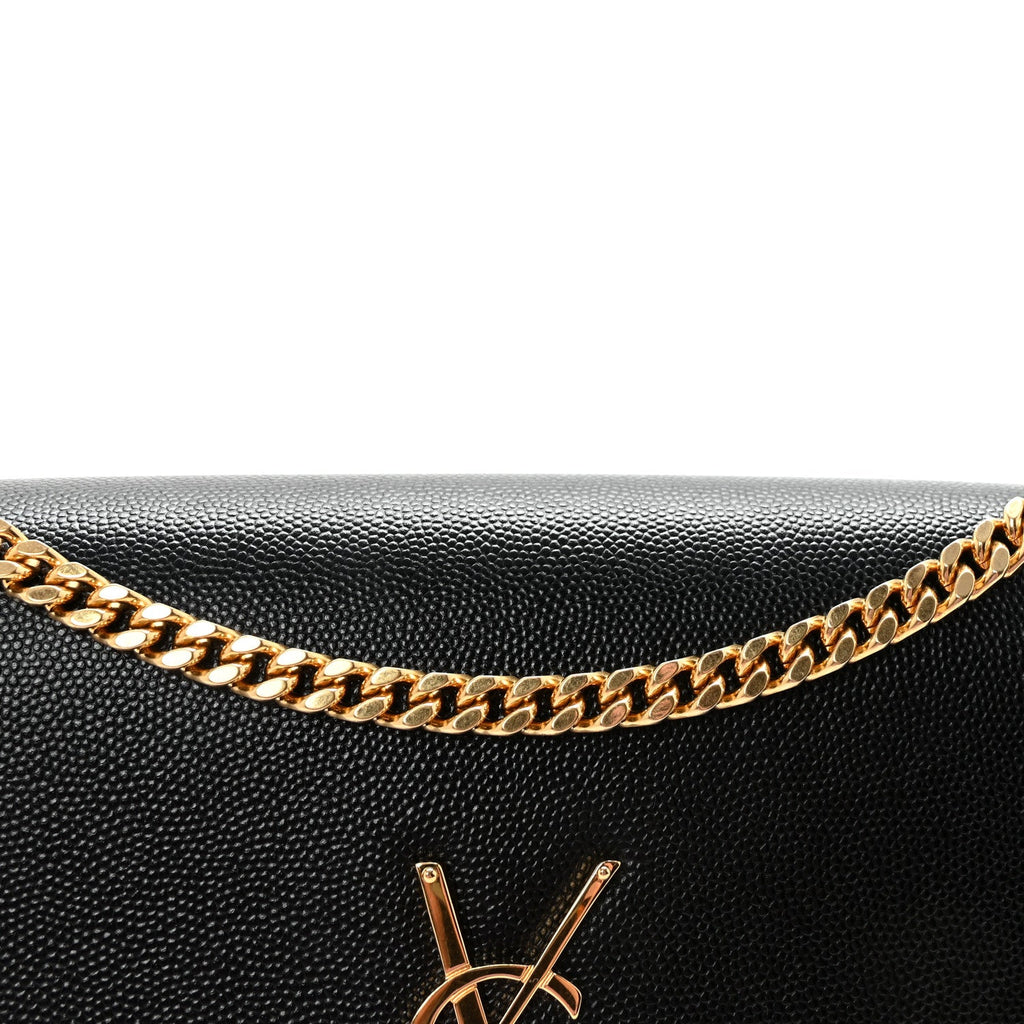 Grain De Poudre Medium Classic Monogram Kate Satchel Black