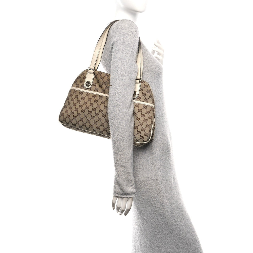 Monogram Medium Charmy Shoulder Bag White