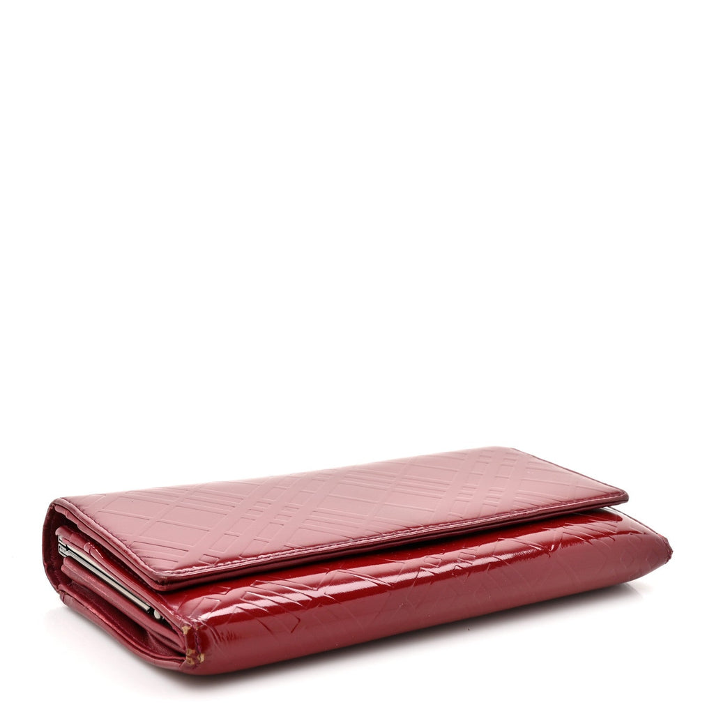 Patent Calfskin Wallet Red