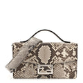 Snakeskin Baguette Soft Trunk White Camelia