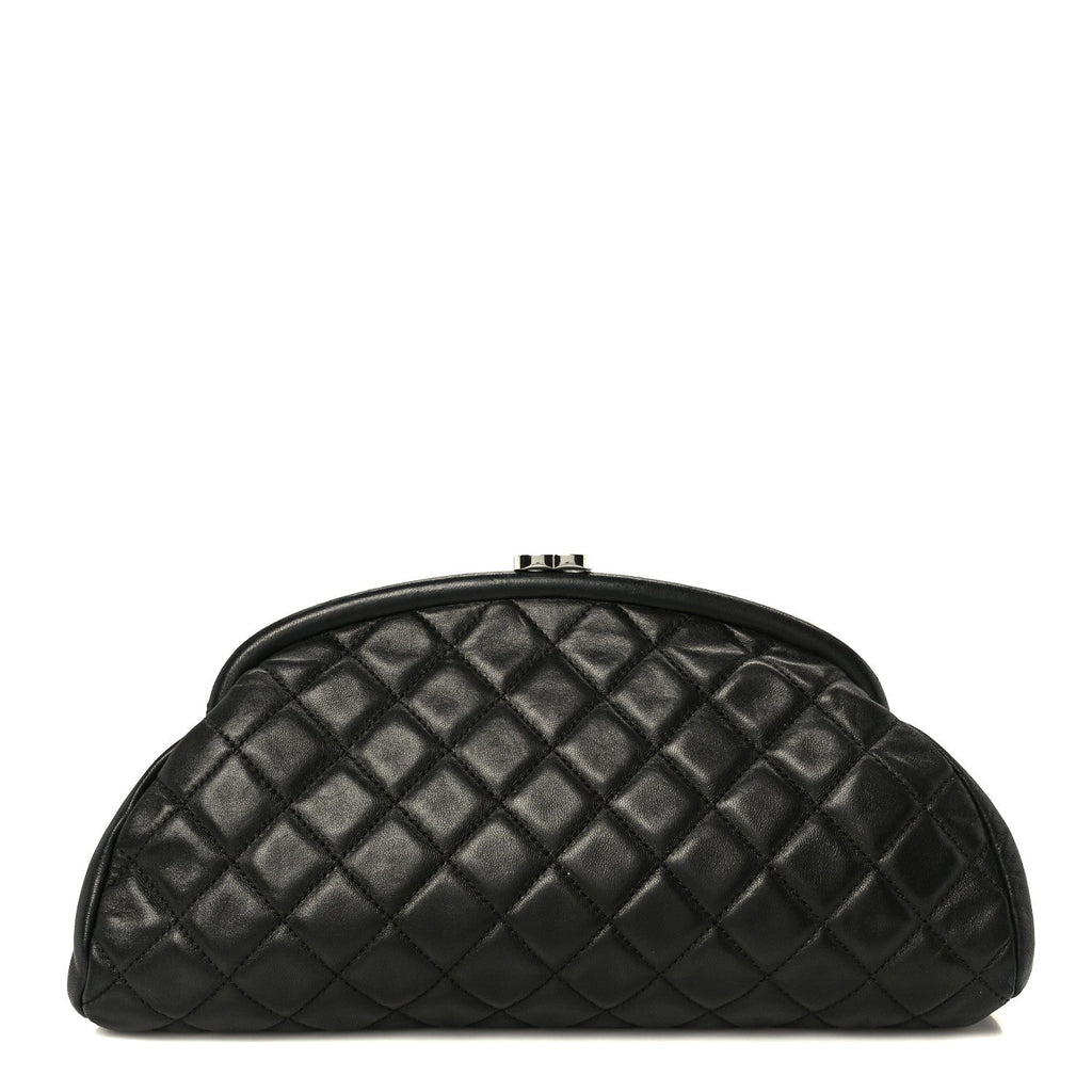 Lambskin Quilted Timeless Clutch Black
