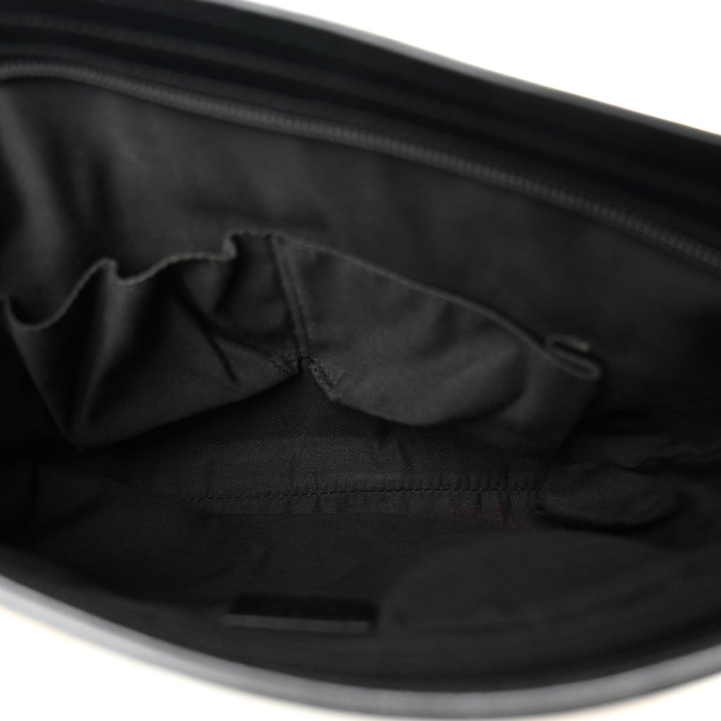 GG Monogram Web Flat Messenger Bag Black
