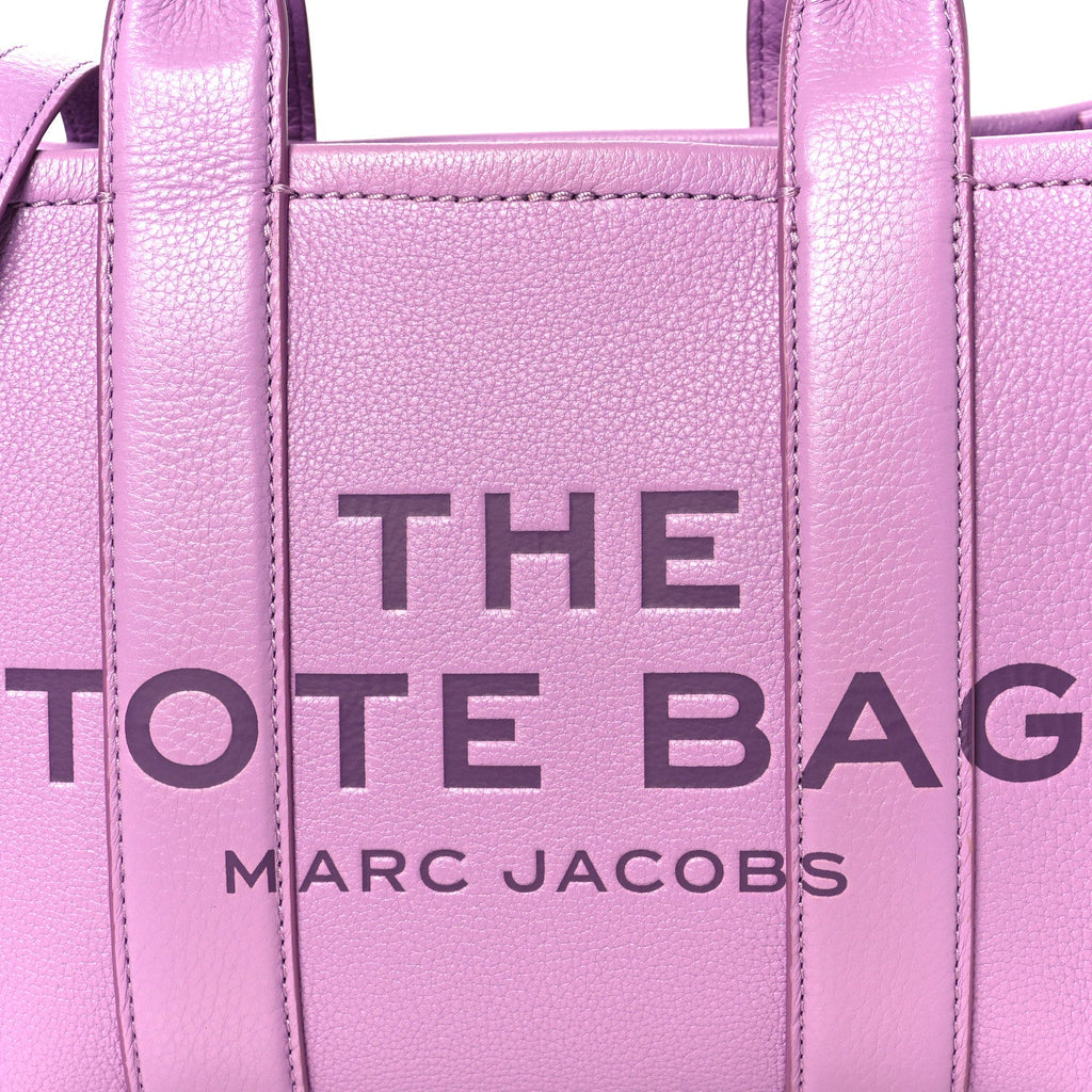 Grained Calfskin Small The Tote Bag Regal Orchid
