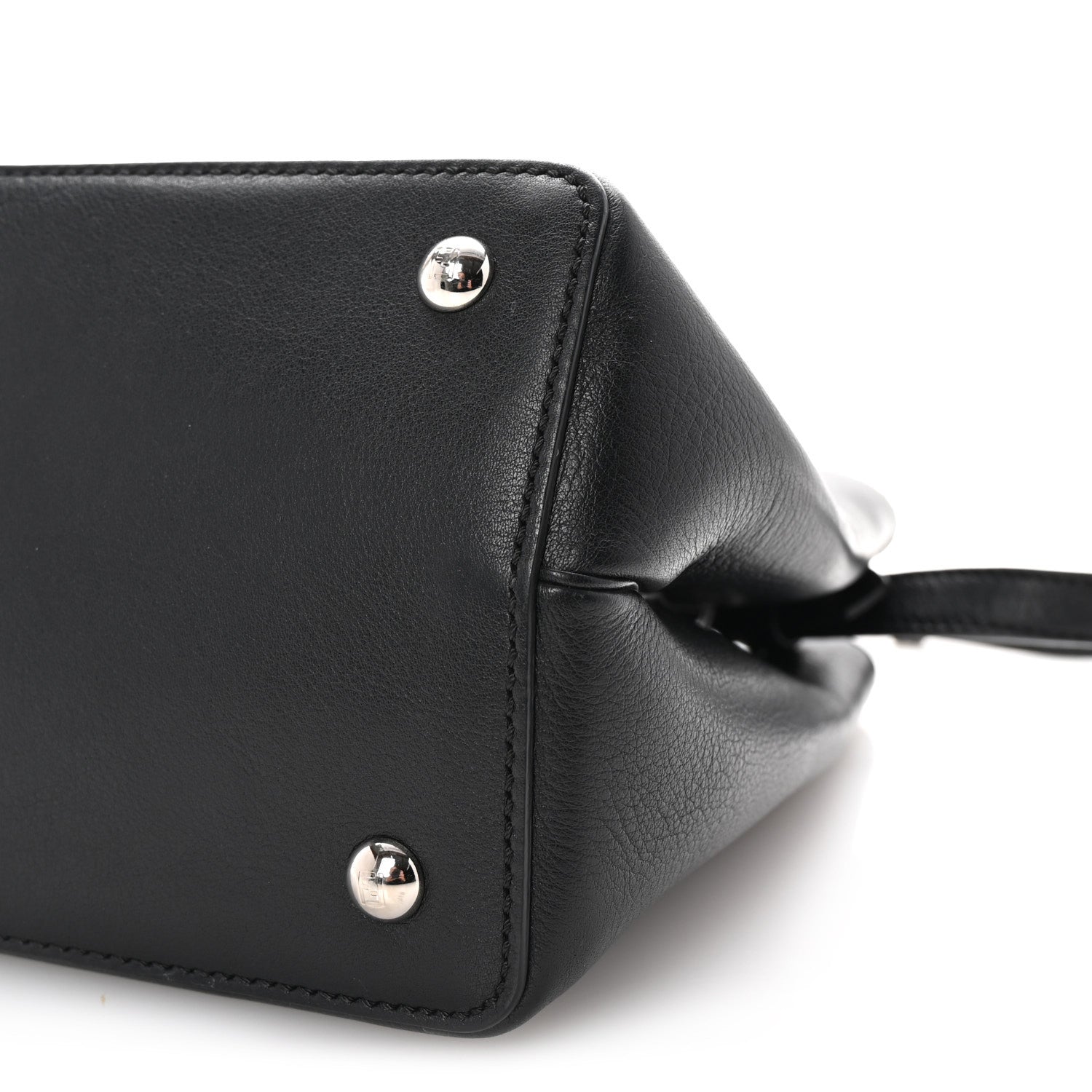 Vitello Dolce Elaphe Petite 2Jours Tote Black Polvere